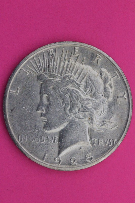 High Grade 1925 S Peace Silver Dollar LIberty Coin Guaranteed Authentic 0303N