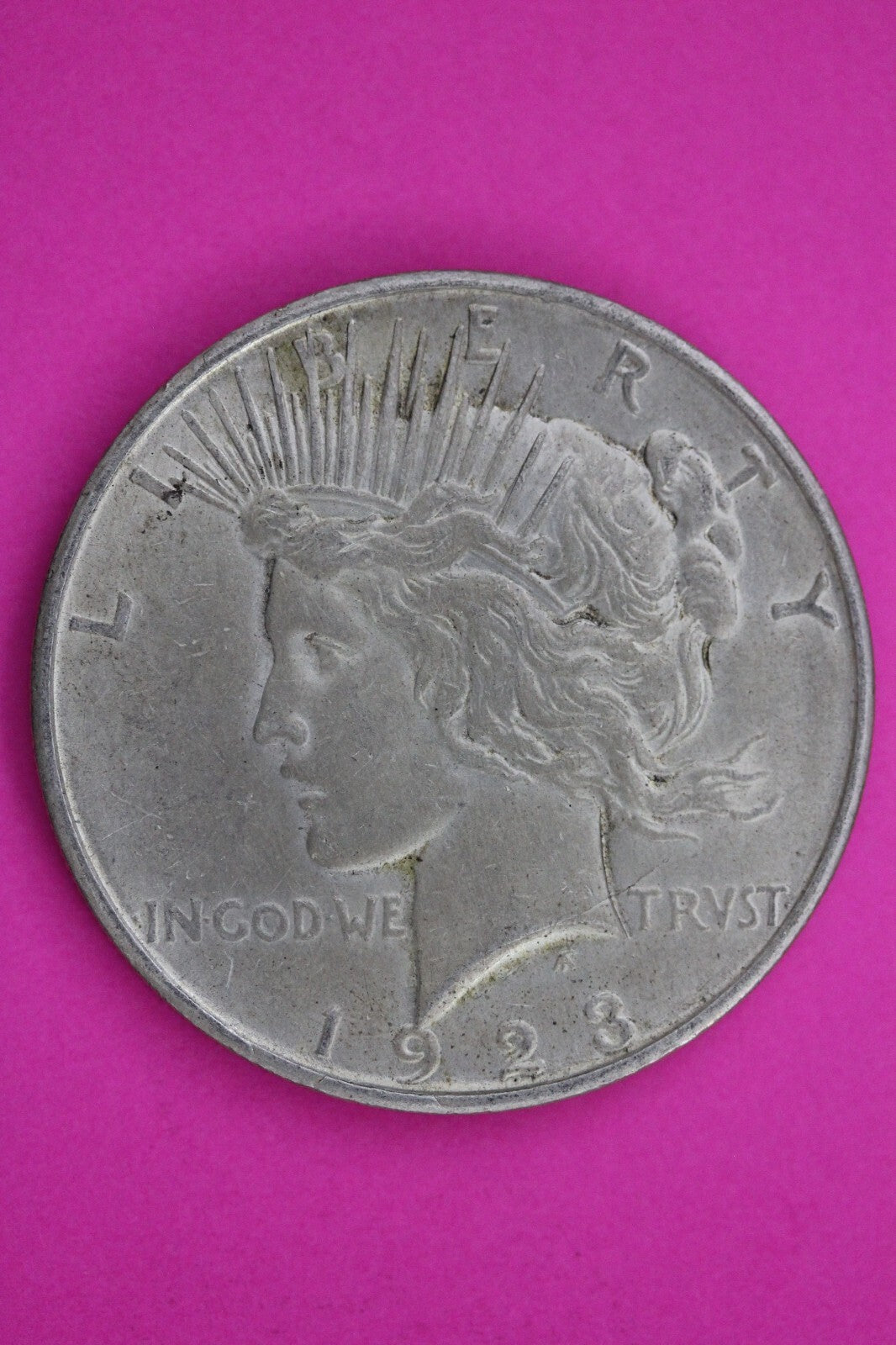 High Grade 1923 D Peace Liberty Silver Dollar Guaranteed Authentic Coin 1143