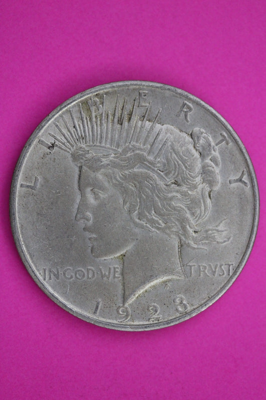 High Grade 1923 D Peace Liberty Silver Dollar Guaranteed Authentic Coin 1143