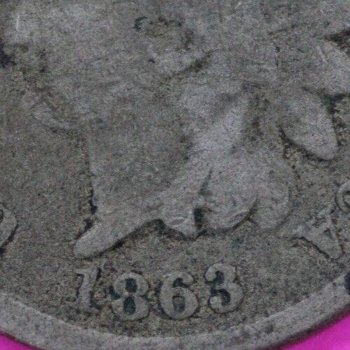 1863 Copper Nickel Indian Head Cent Penny Exact Early Type Coin Pictured 157