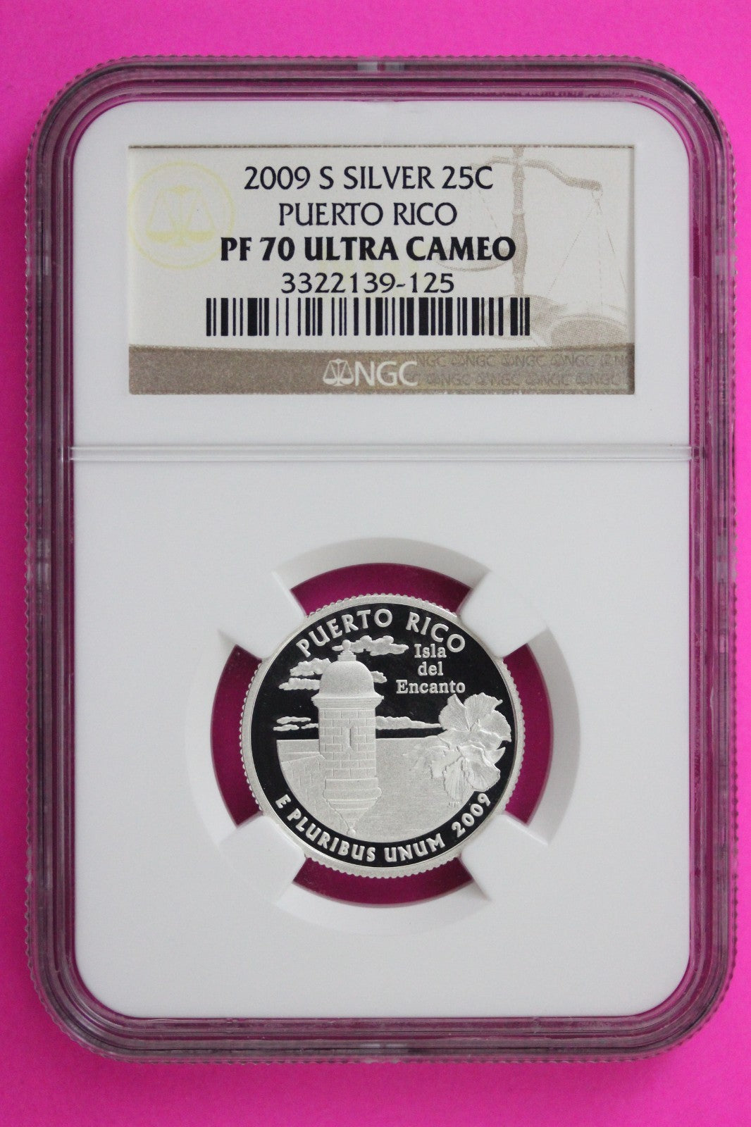 2009 S PF 70 Puerto Rico Silver State Quarter NGC Certified Graded Slab 369