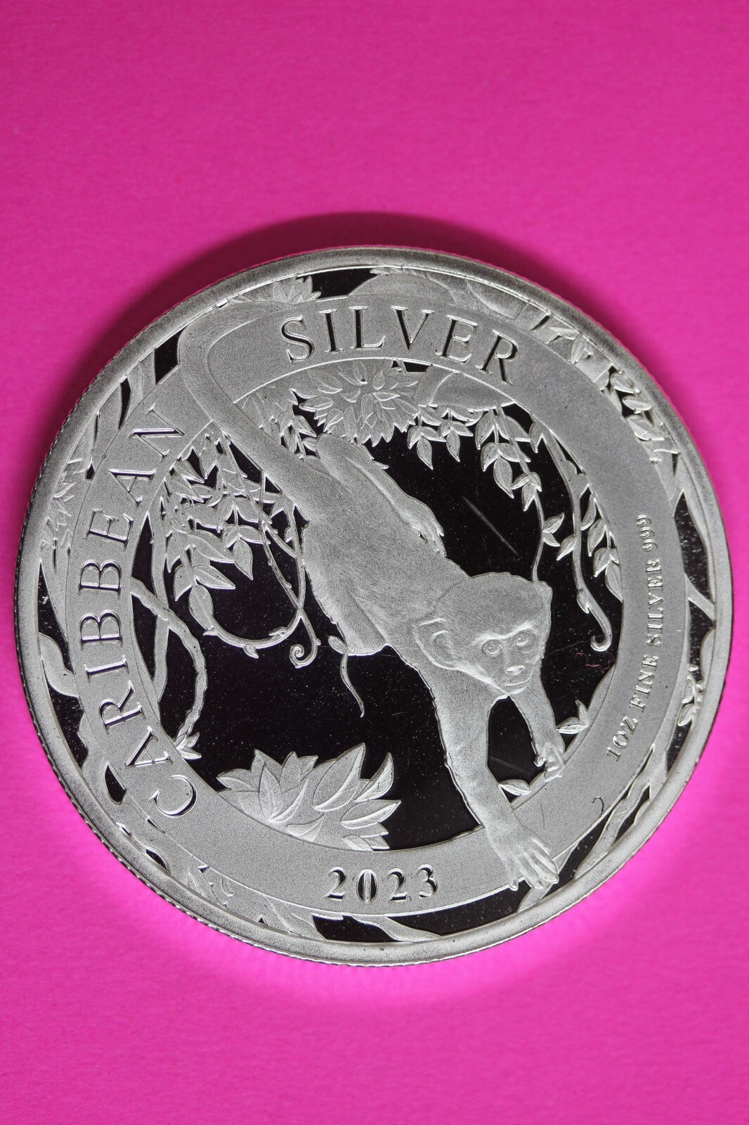 Gem BU 2023 Barbados Monkey 1 OZ Silver Coin .999 Fine $1.00 Same Coin In Pic 34