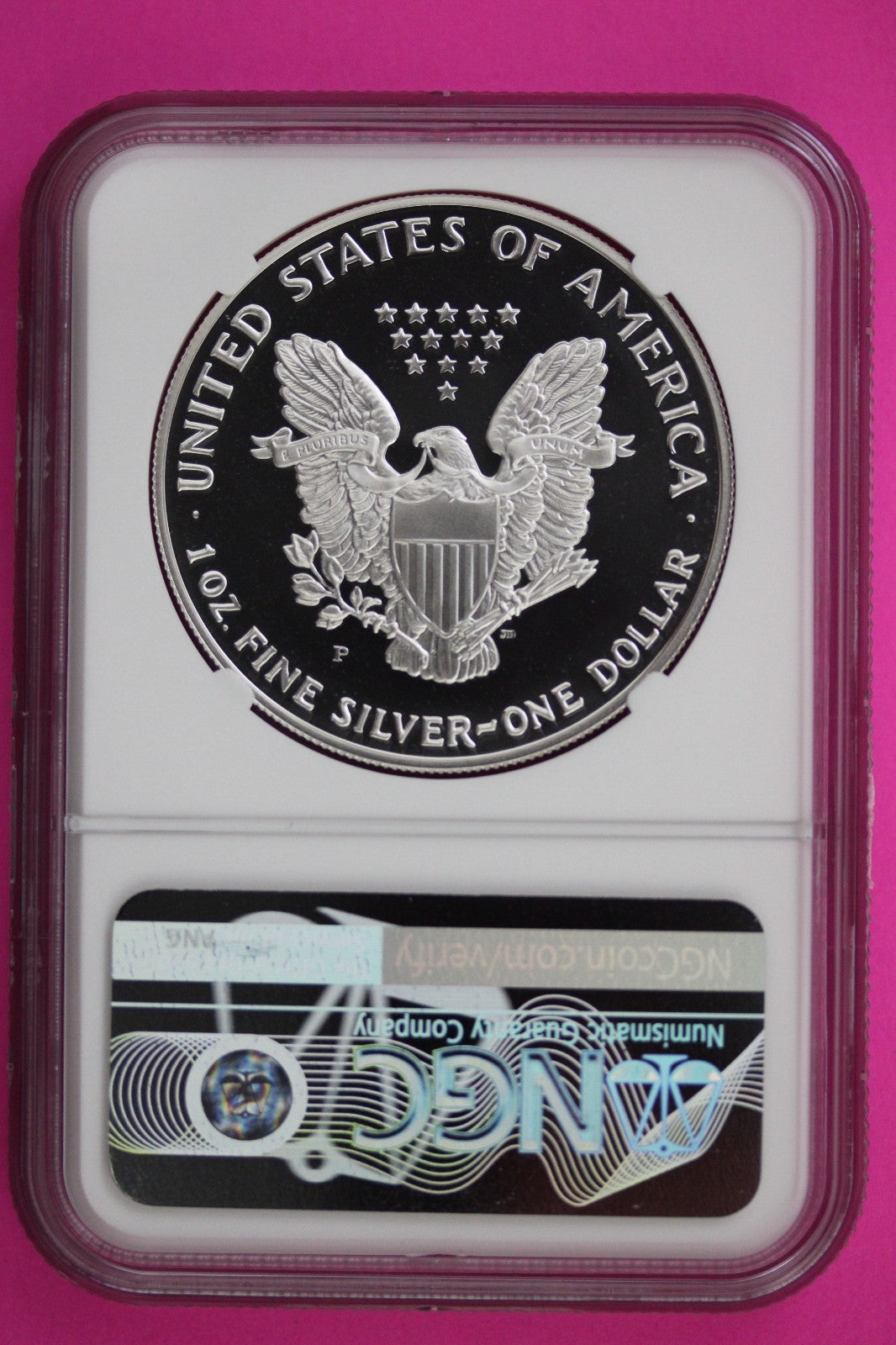 1993 P PF 69 American Silver Eagle Proof Ultra Cameo NGC Graded Authentic 89
