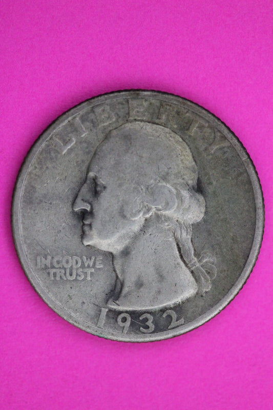 1932 S George Washington Quarter Scarce Semi Key Date Silver Coin 0036