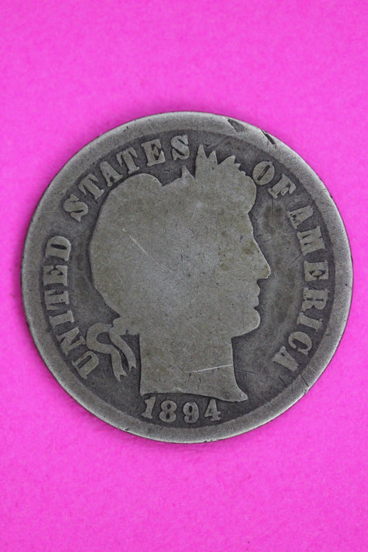 1894 P Barber Liberty Dime Silver Coin Guaranteed Authentic & Genuine 1556