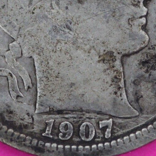 1907 S Barber Liberty Dime Scarce Semi Key Date Silver Coin San Francisco 126