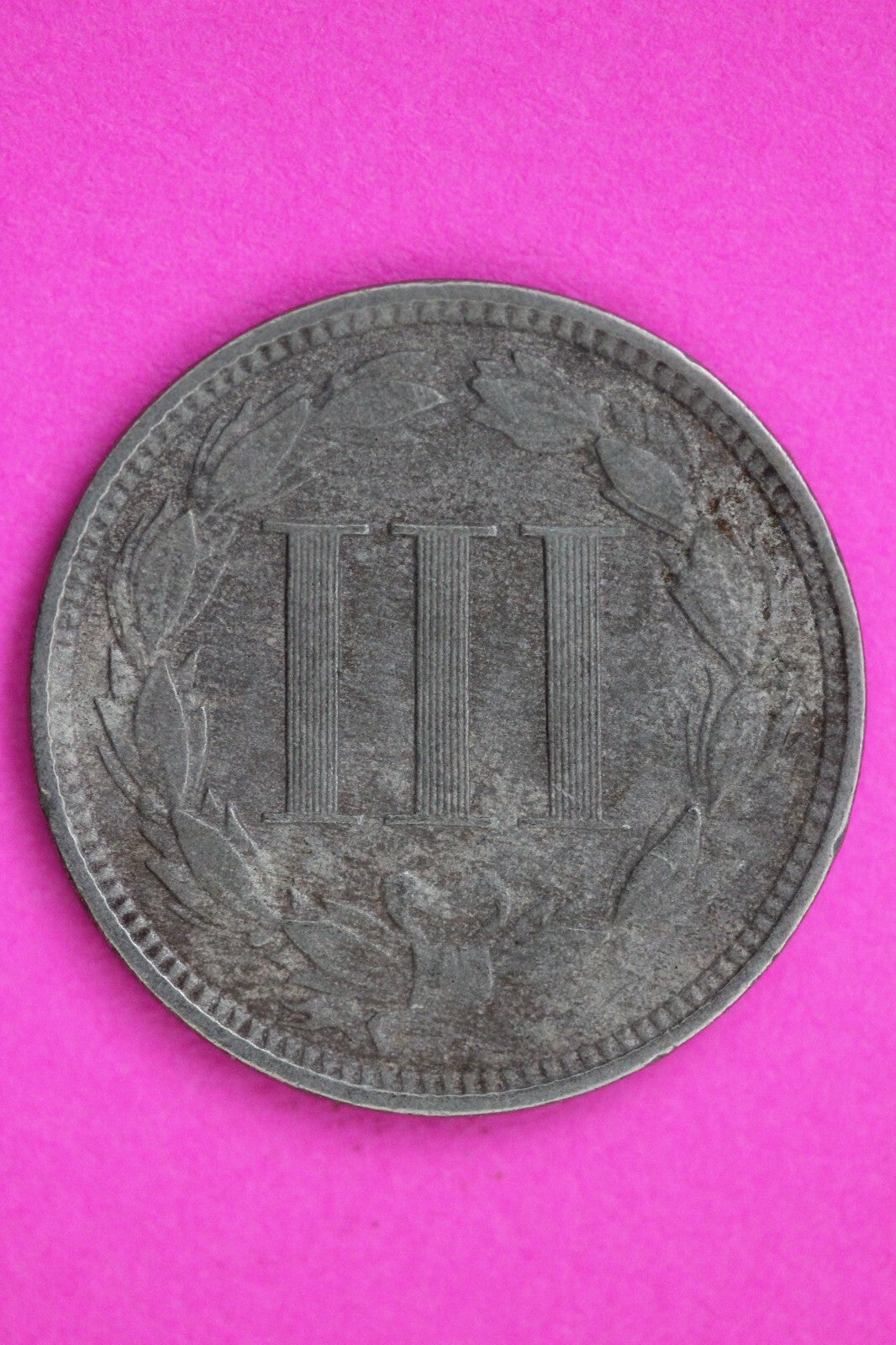 1881 Three 3 Cent Nickel Scarce Type Coin Guaranteed Authentic & Genuine 0730N