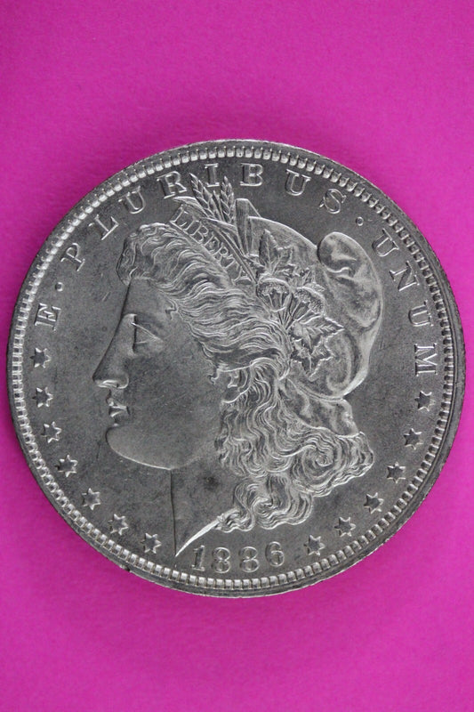 1886 O Morgan Lady Liberty  Silver Dollar Rare Key Date Coin Authentic 0485N
