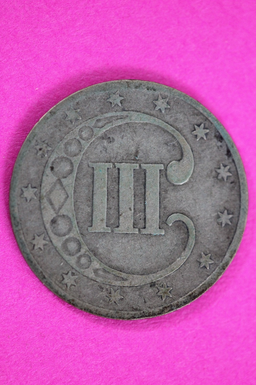 1853 Trime 3 Three Cent Silver Dime Exact Coin Shown In Pics Semi Key Date 76