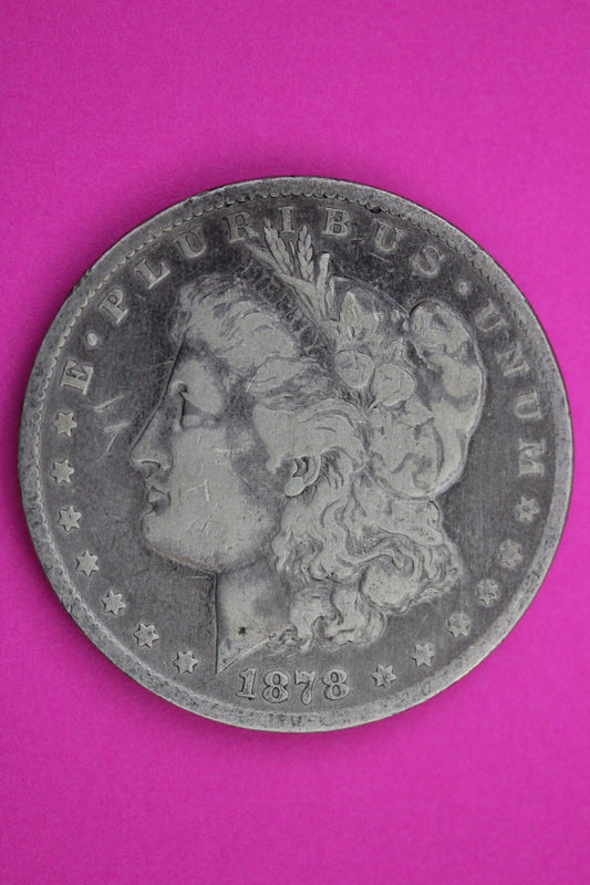 1878 CC Morgan Lady Liberty Carson City Mint Rare Key Date Silver Dollar 0164N