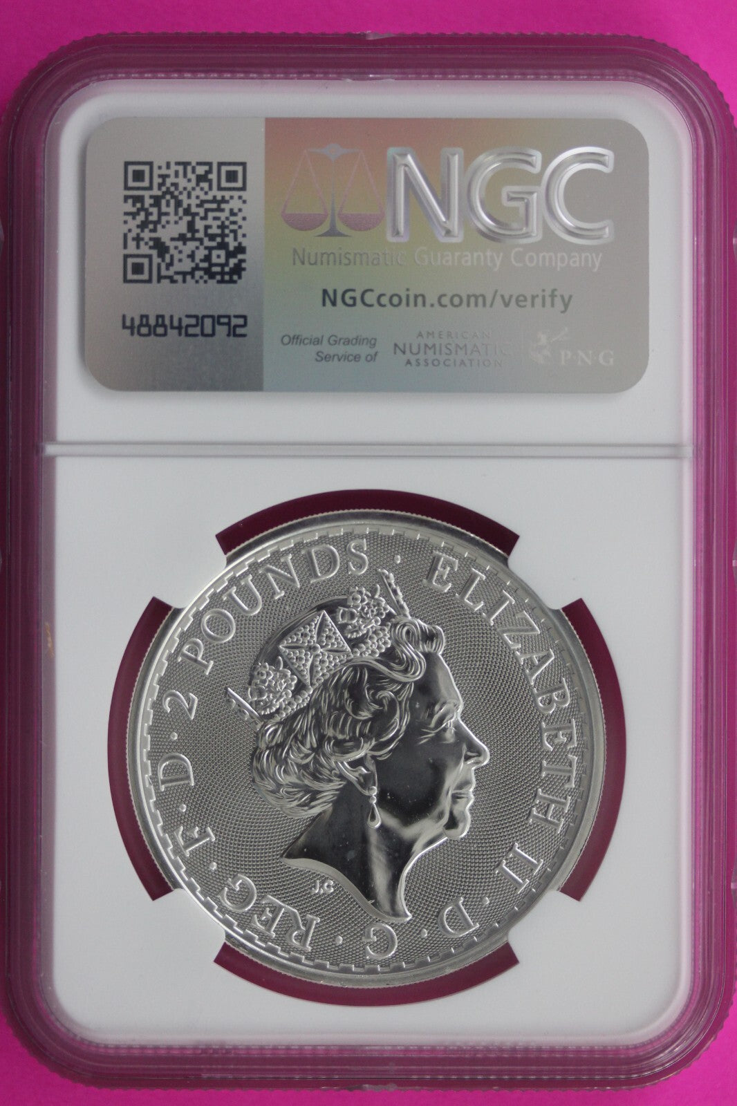 2017 MS 69 Great Britain £2 Britannia 20th Anniversary Privy NGC Graded Slab 713