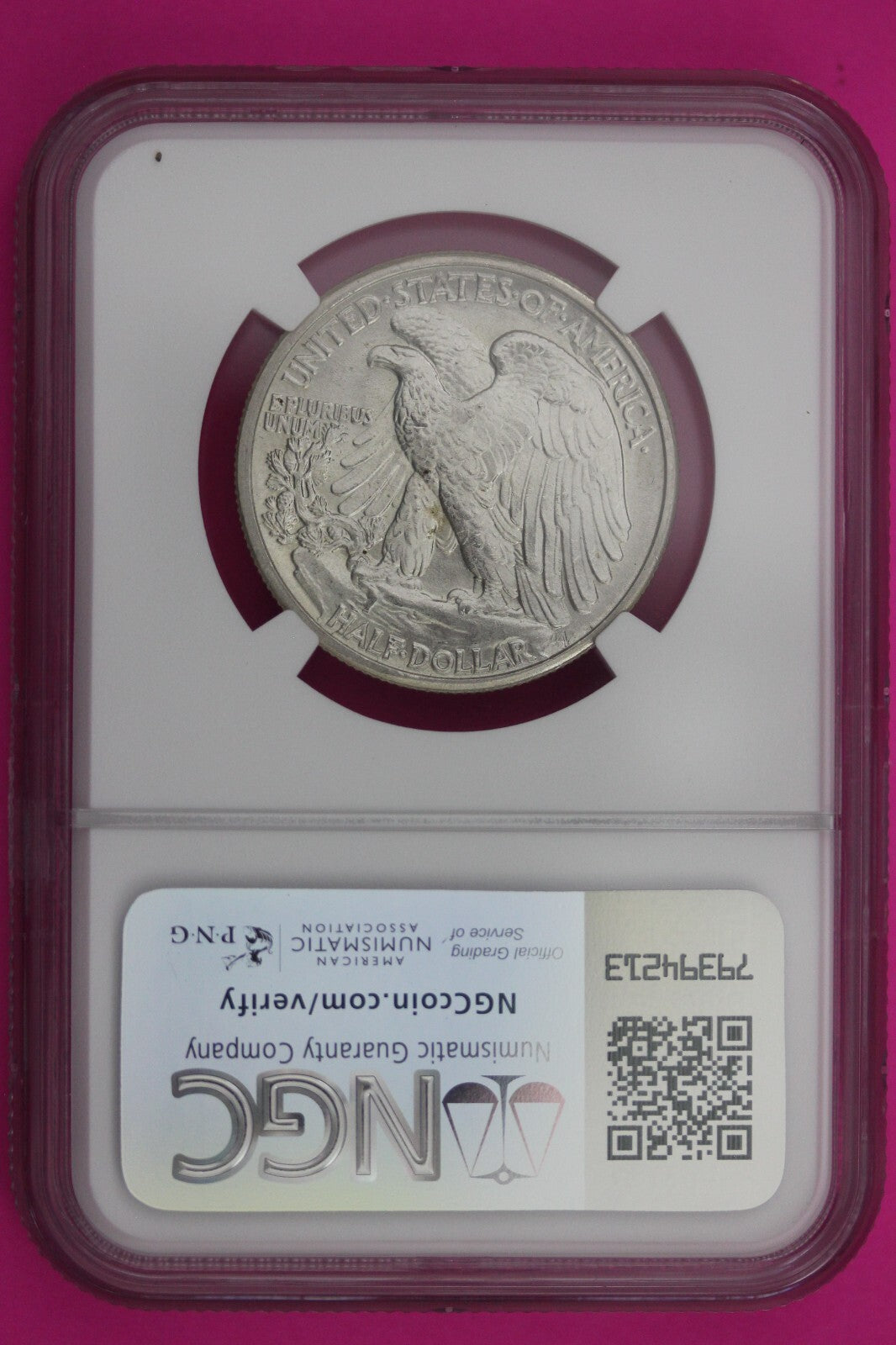 1941 P MS 63 Walking Liberty Half Dollar NGC Graded Certified Authentic 525