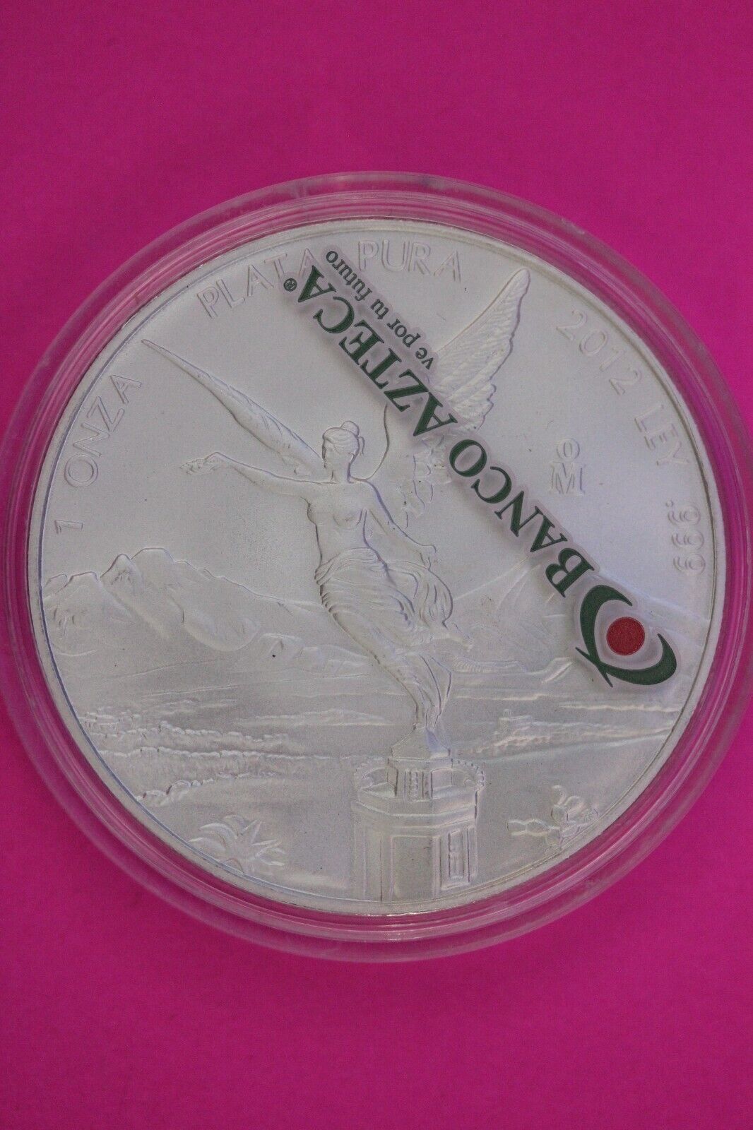 Gem BU 2012 Banco Azteca Mexico Libertad Same Silver Coin In Pics Capsule 20