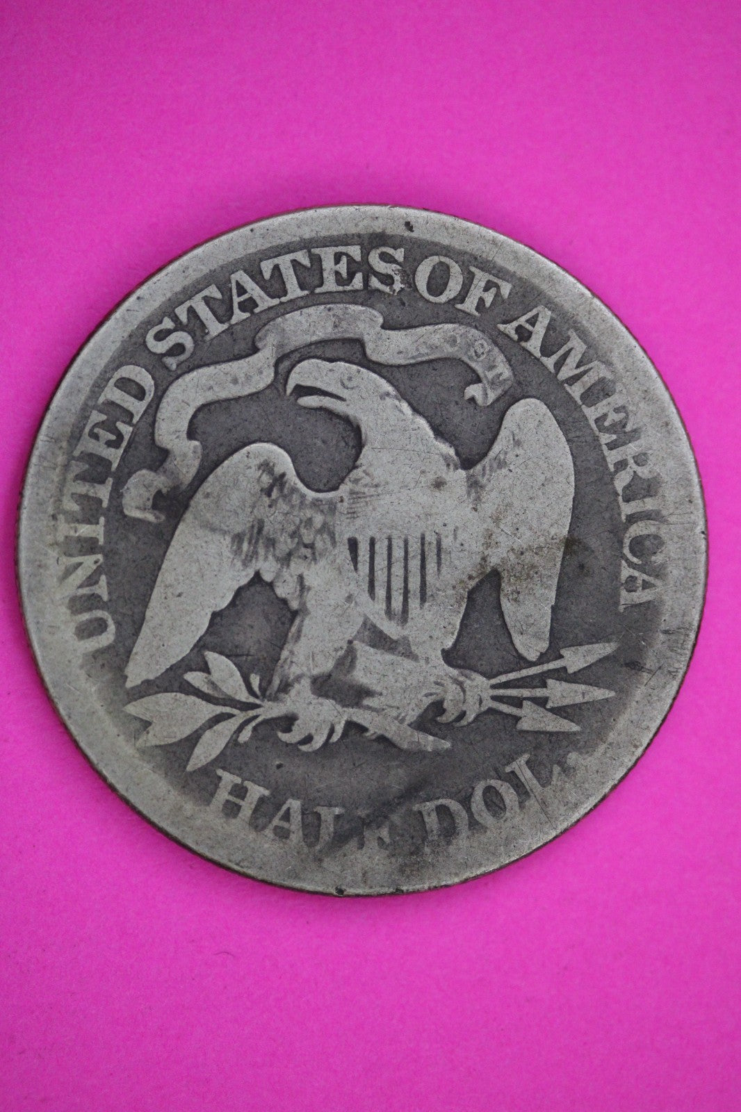 1877 P Seated Liberty Half Dollar Silver Exact Coin Shown Low Grade Filler 2794