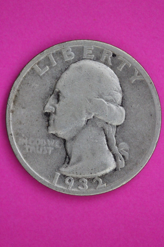 1932 S George Washington Silver Quarter Semi Key Date Coin Guaranteed Real 0631N