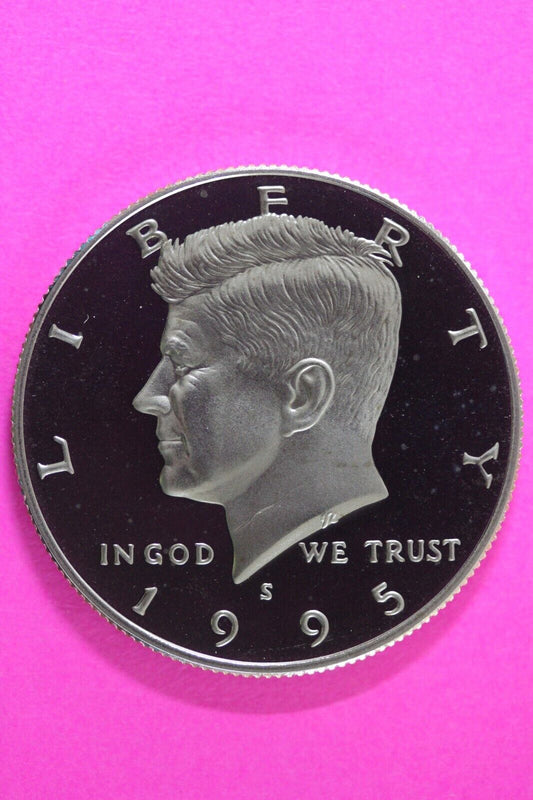 Gem Proof 1995 S Clad Kennedy Half Dollar Deep Cameo Same Coin In Pics TOM 12