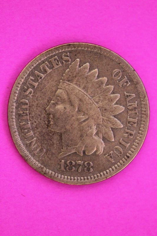 1878 Indian Head Cent Penny Scarce Early Type You Get Exact Coin Pictured 280