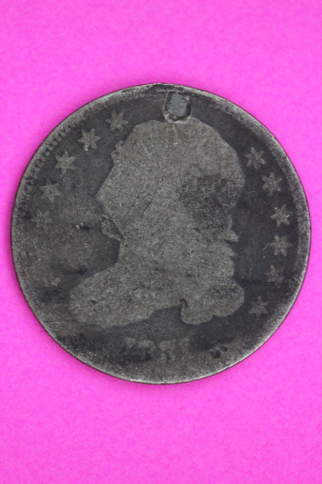 1831 Plugged Bust Capped Dime Lady Liberty Silver Coin Guaranteed Authentic 1372