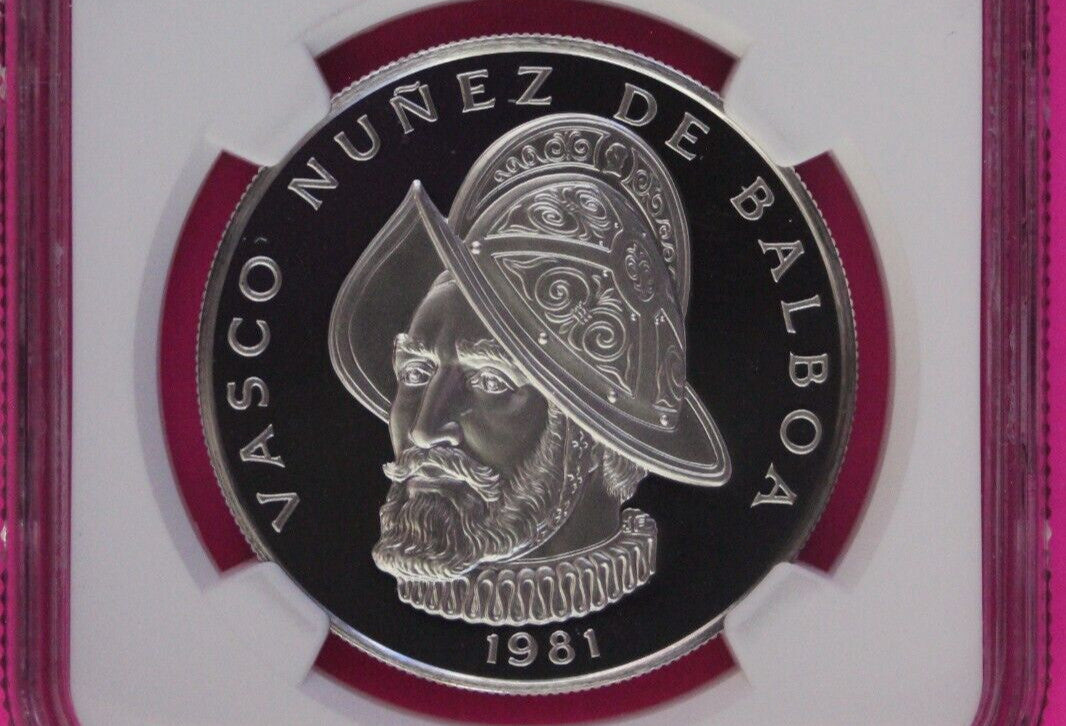 1981 Panama PF 69 Ultra Cameo Proof Silver Balboa NGC Certified Graded Slab 1006