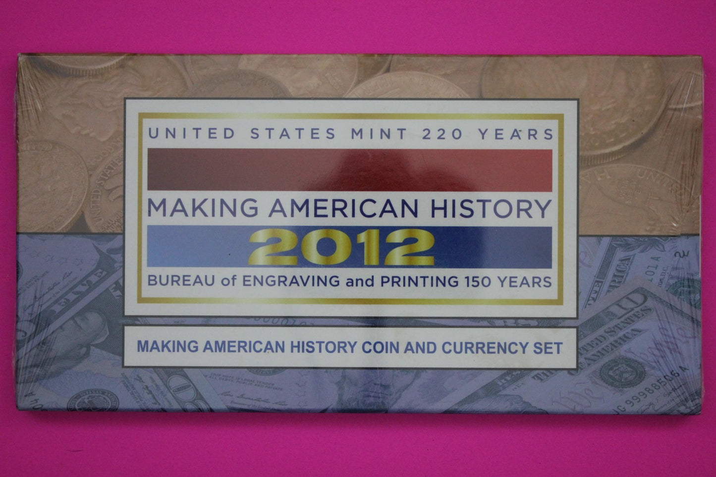 Mint Sealed 2012 Coin & Currency Set Proof 1 OZ Silver Eagle & $5 Note COA 9019