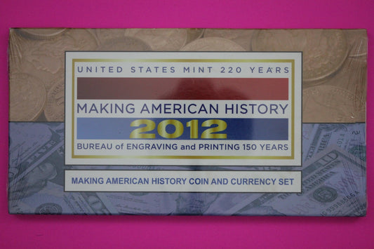 Mint Sealed 2012 Coin & Currency Set Proof 1 OZ Silver Eagle & $5 Note COA 9019