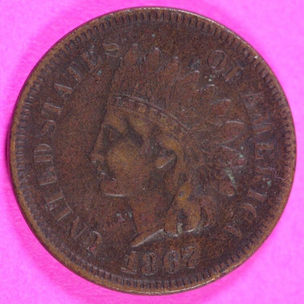 1867 Indian Head Cent Penny Scarce Early Type You Get Exact Coin Pictured 306