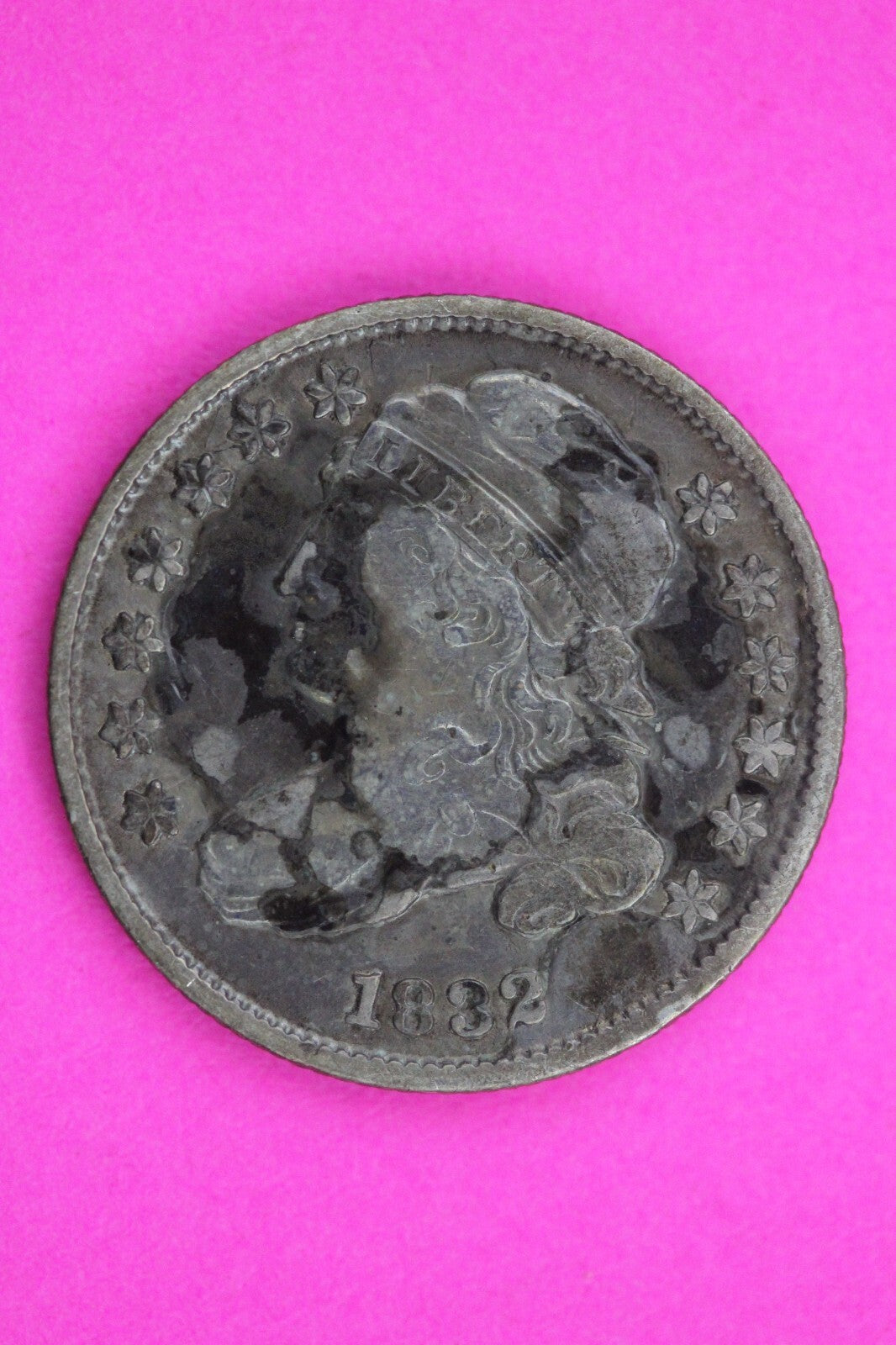 High Grade 1832 Bust Cap Dime Lady Liberty Rare Silver Key Date Coin 02