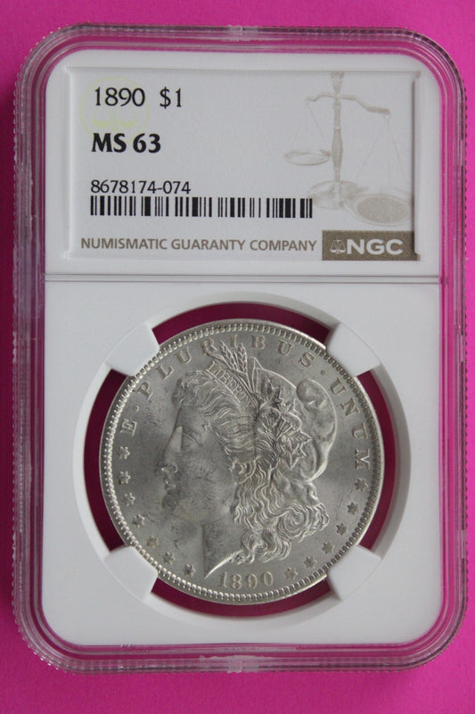 1890 P MS 63 Liberty Morgan Silver Dollar NGC Certified Graded Authentic 830