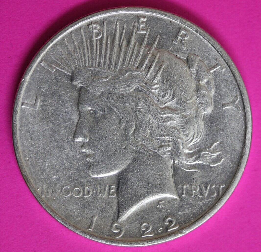 High Grade 1922 P Liberty Peace Silver Dollar Philadelphia Mint Nice Luster 151