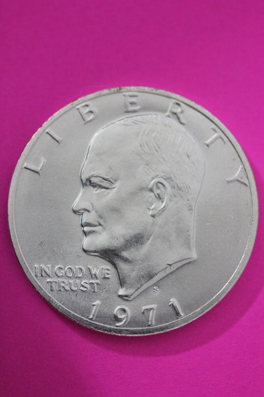 Gem BU 1971 S Ike Eisenhower 40% Silver Dollar You Get Same Coin In Pics TOM 04