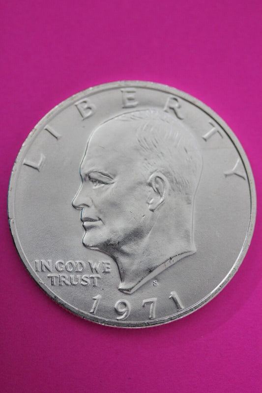 Gem BU 1971 S Ike Eisenhower 40% Silver Dollar You Get Same Coin In Pics TOM 27