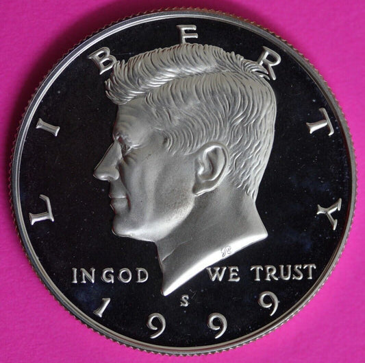 GEM Proof Silver 1999 S John F Kennedy Half Dollar Exact Coin Shown Tom 36