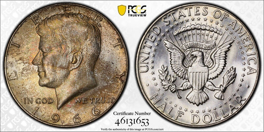Trueview 1966 P MS 66 John Kennedy Half Dollar PCGS Certified Graded OCE 27
