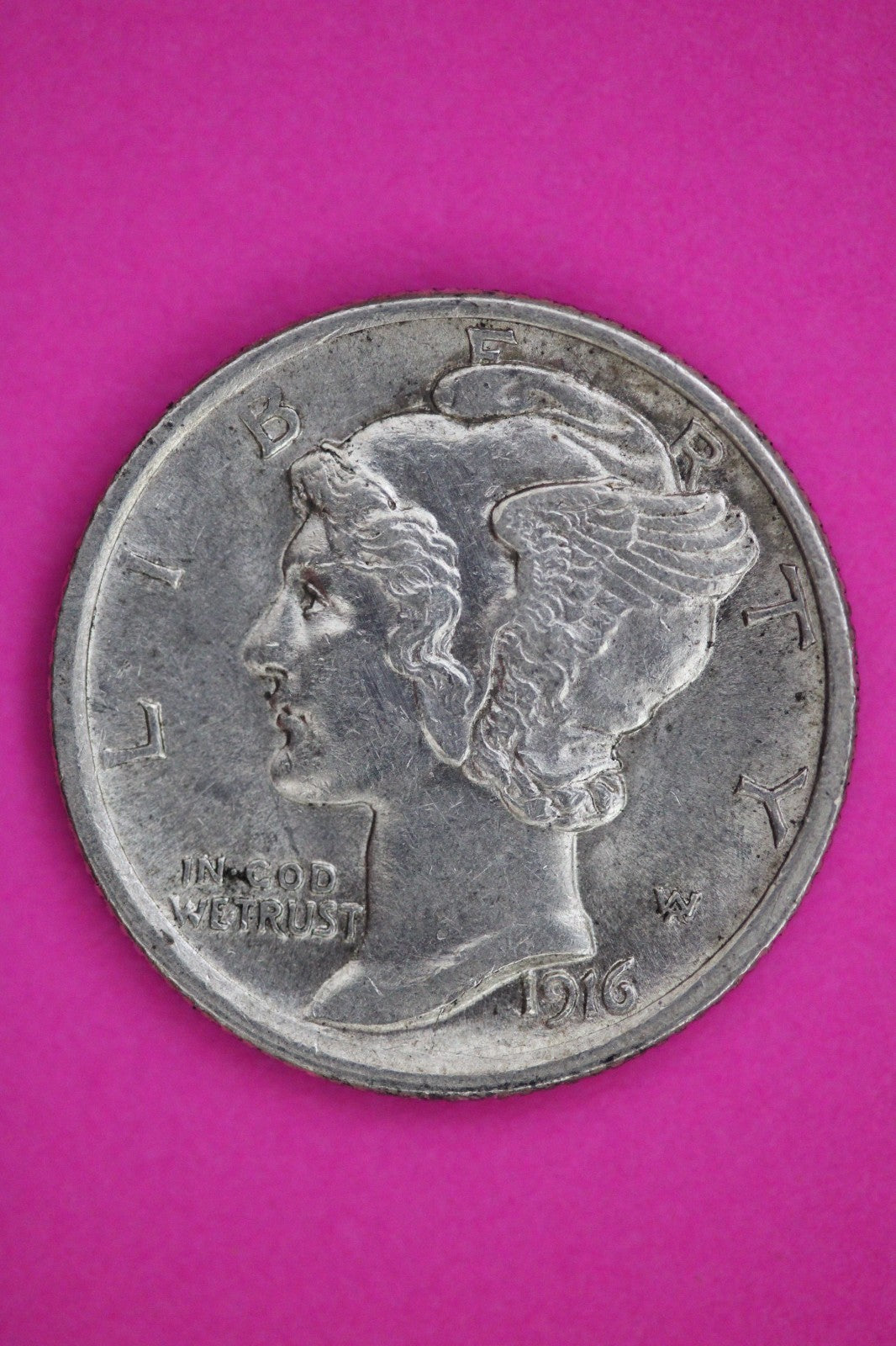 High Grade 1916 P Mercury Dime Guaranteed Authentic & Genuine Silver Coin 2606