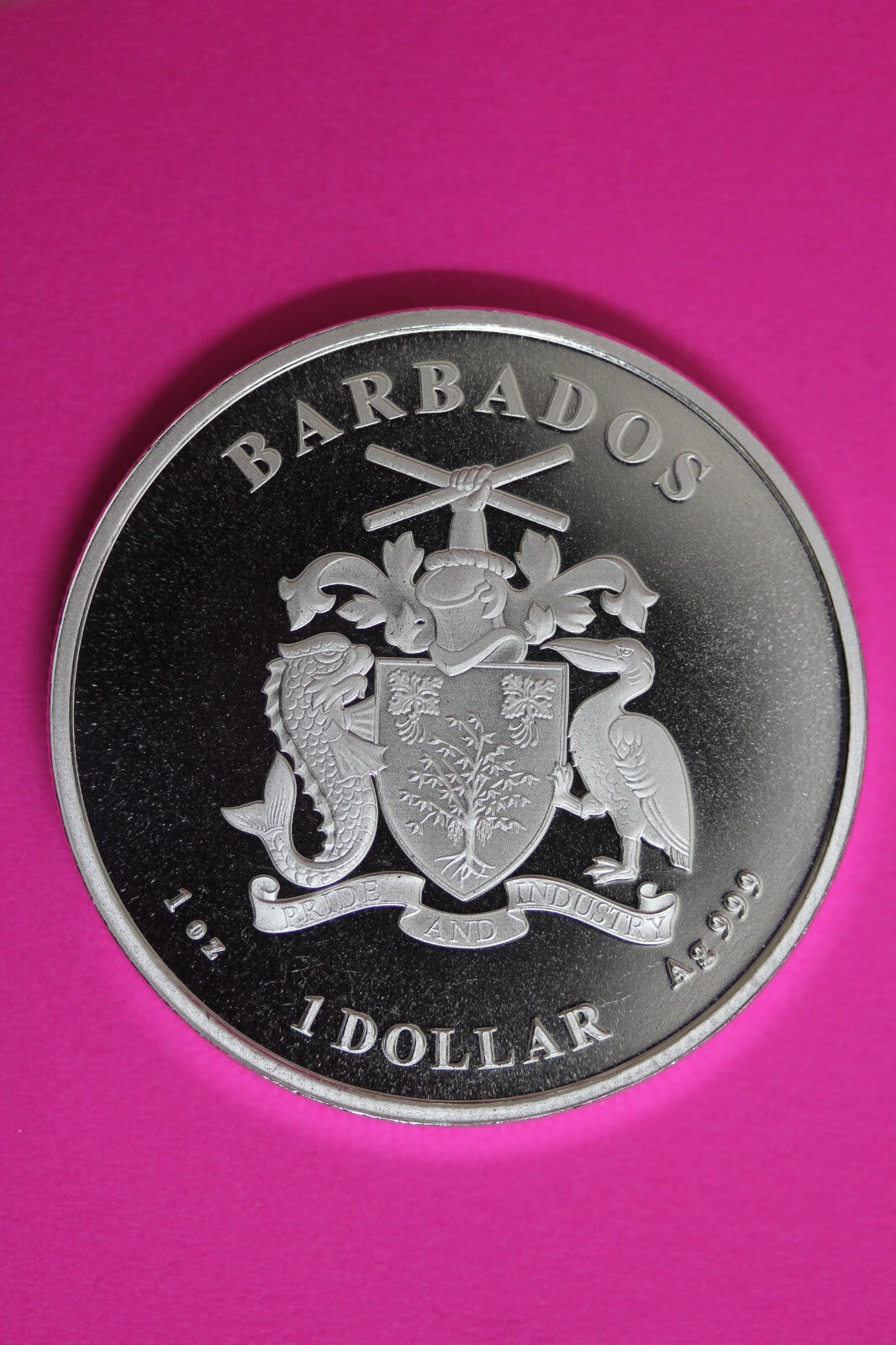 Gem BU 2023 Barbados Monkey 1 OZ Silver Coin .999 Fine $1.00 Same Coin In Pic 01