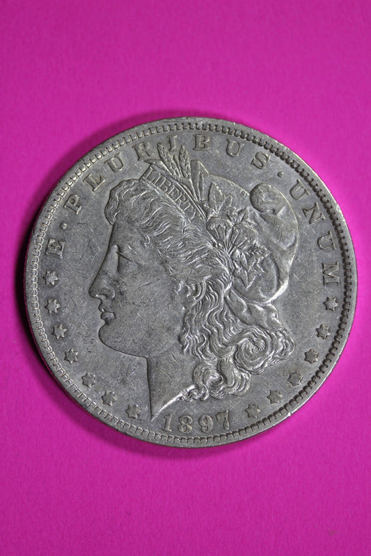 High Grade 1897 O Morgan Liberty Silver Dollar Key Date Coin New Orleans 01