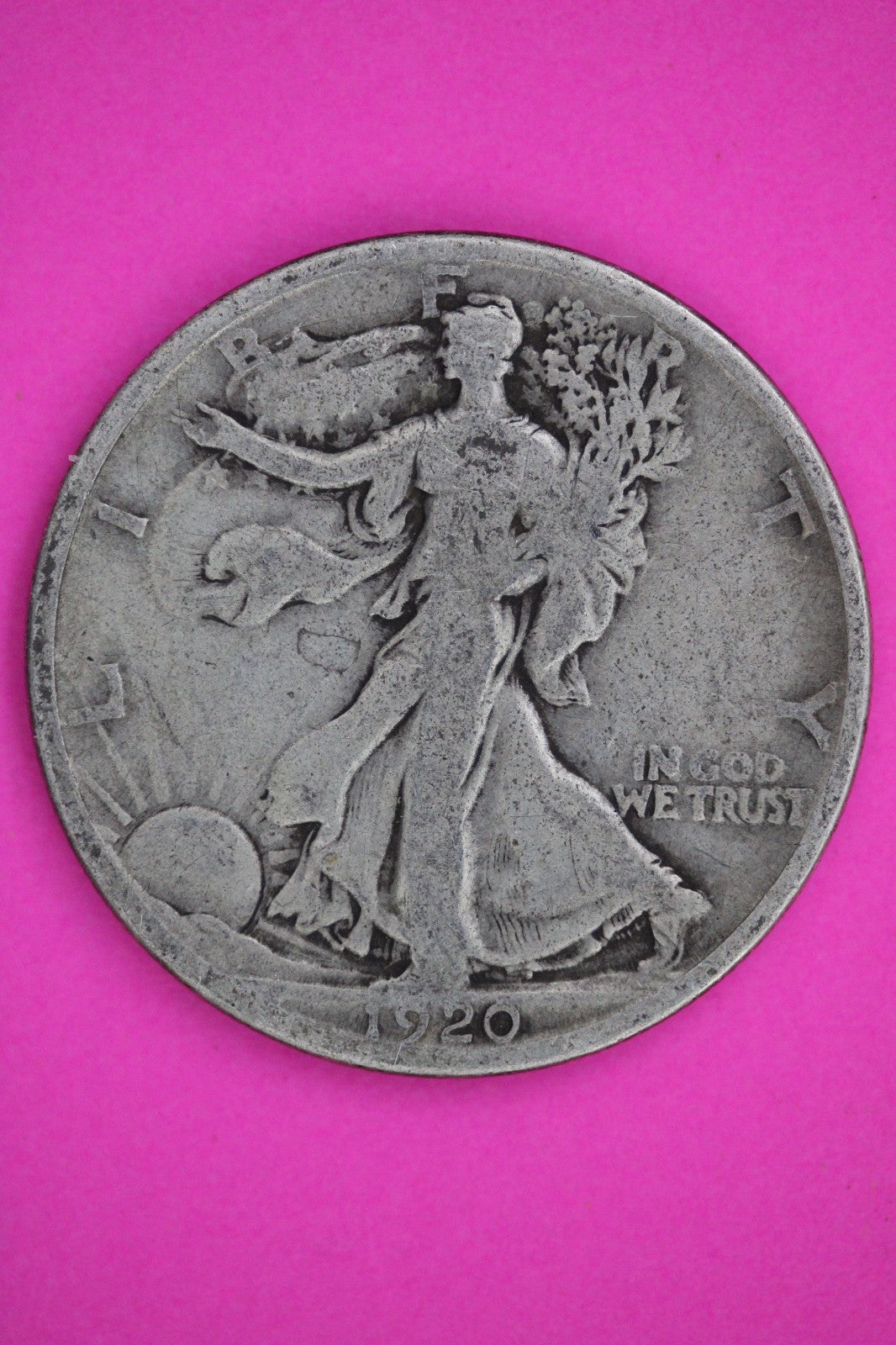 1920 D Walking Liberty Walker Half Dollar Coin Guaranteed Authentic Genuine 2406
