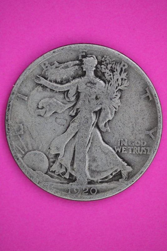 1920 D Walking Liberty Walker Half Dollar Coin Guaranteed Authentic Genuine 2406