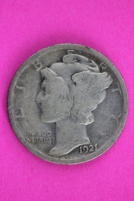 Key Date 1921 P Mercury Winged Liberty Dime Silver You Get Same Coin In Pics 37