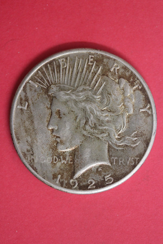 TONED 1925 P Liberty Peace Silver Dollar Exact Coin Combined Shipping OCE 101