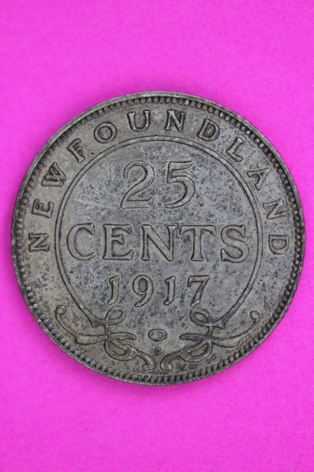 1917 Newfoundland Canada 20 TWENTY Cent Silver Coin Guaranteed Authentic 2249