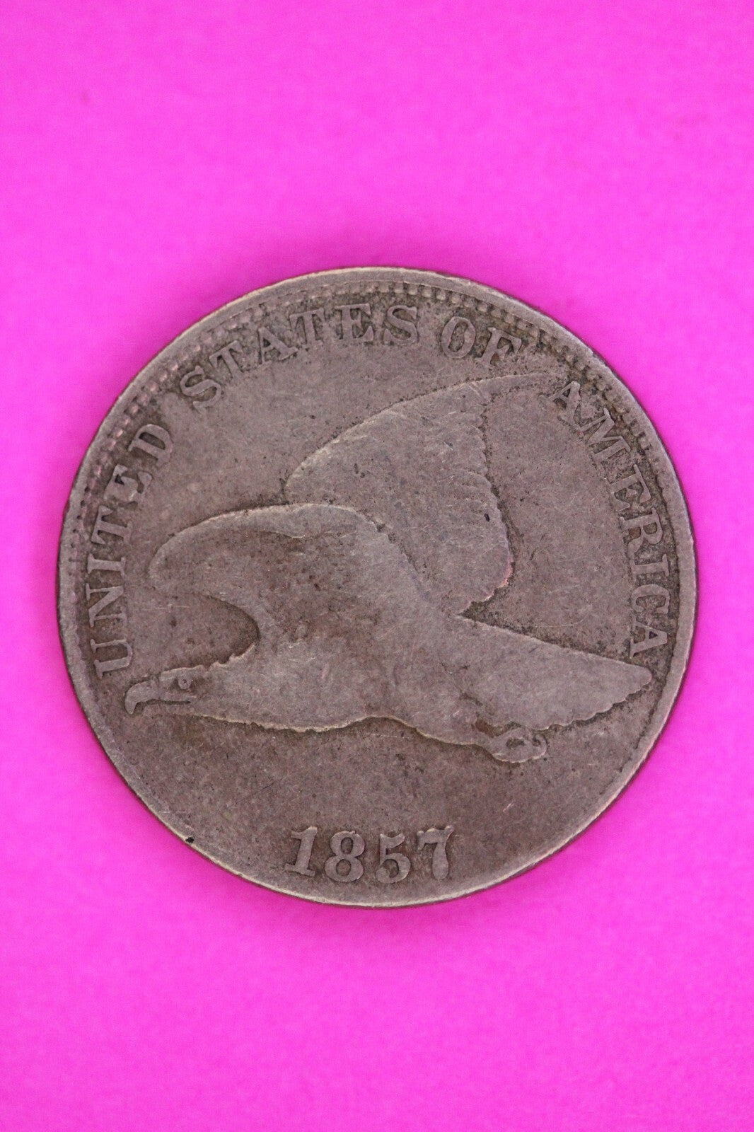 1857 Flying Eagle Cent Penny Exact Scarce Early Tpe Coin In The Pictures 74