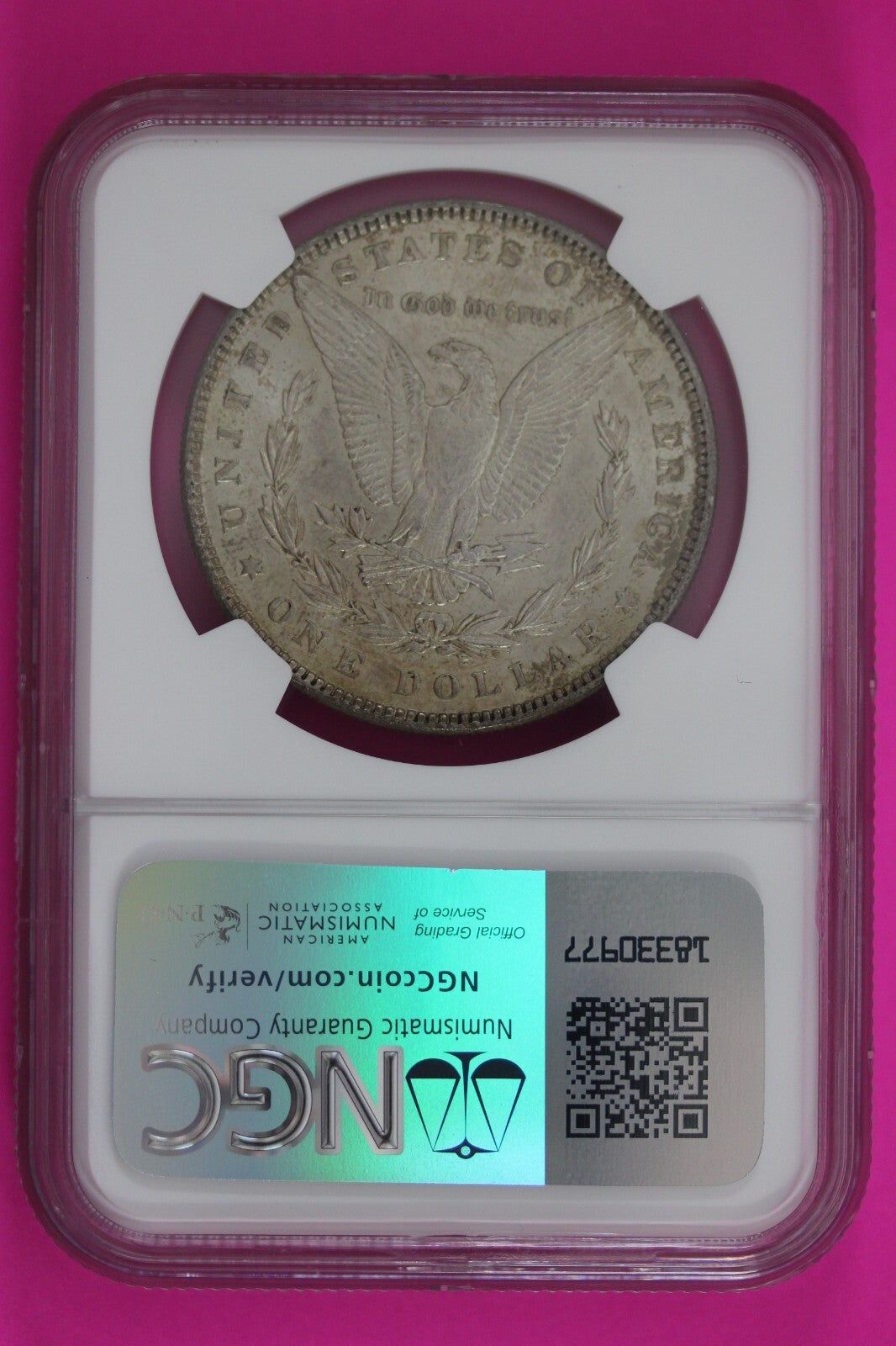 Toned 1882 P MS 63 Liberty Morgan Silver Dollar NGC Certified Graded 240