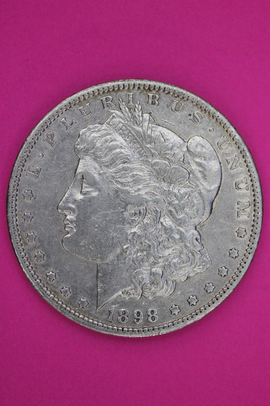 High Grade 1898 S Morgan Liberty Silver Dollar Scarce Semi Key Date Coin 155