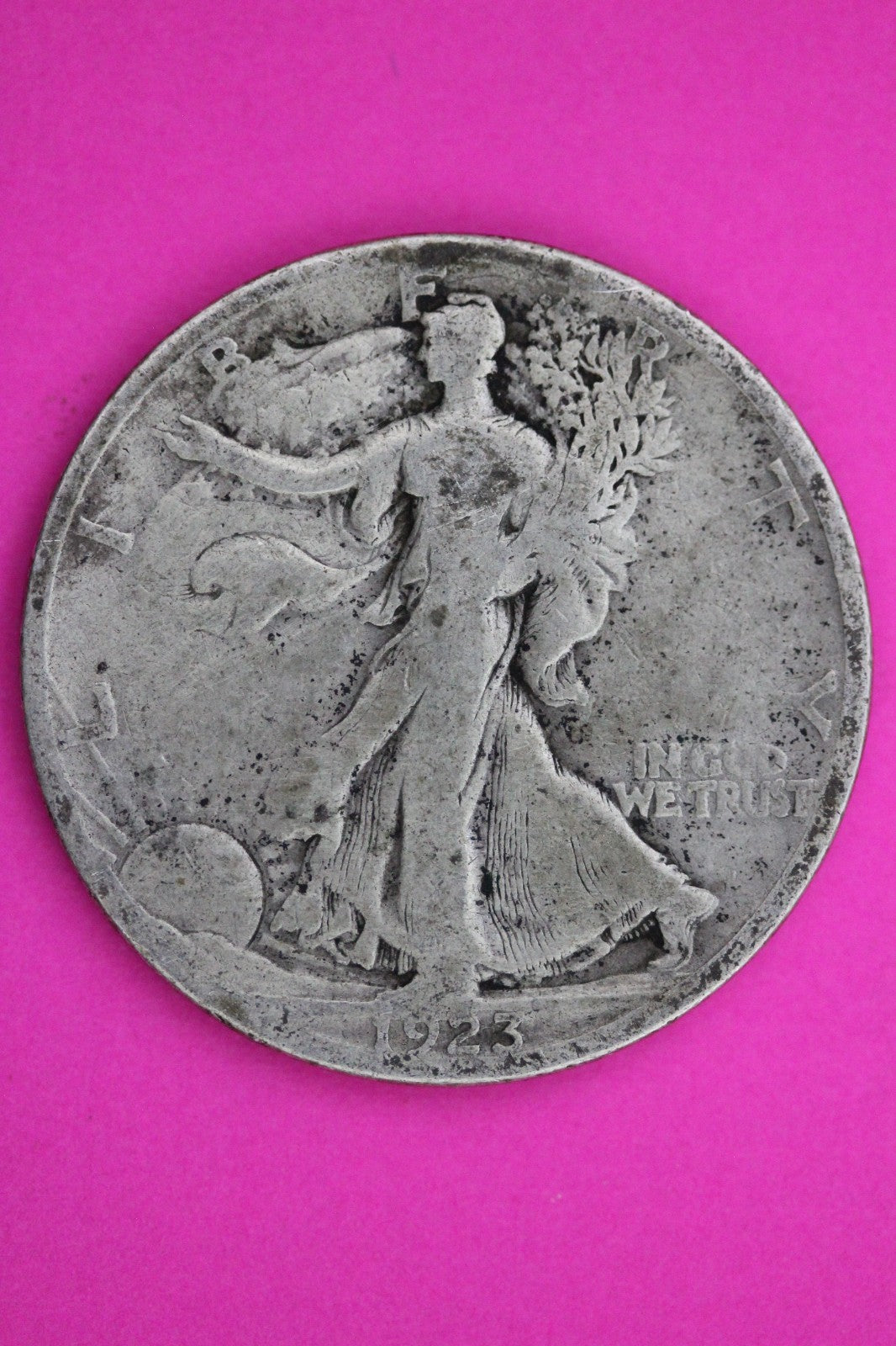 1923 S Walking Liberty Silver Half Dollar Guaranteed Authentic Genuine Coin 2364