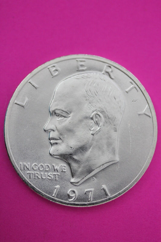 Gem BU 1971 S Ike Eisenhower 40% Silver Dollar You Get Same Coin In Pics TOM 09