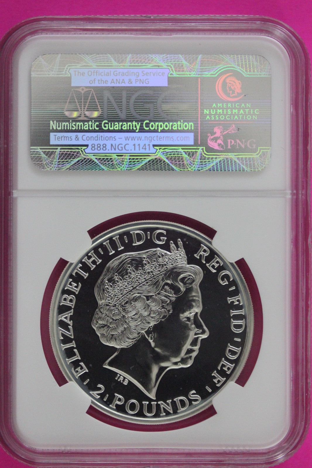 2014 MS 69 PL Year Of The Horse Great Britain Silver 2 Pounds NGC Certified 960