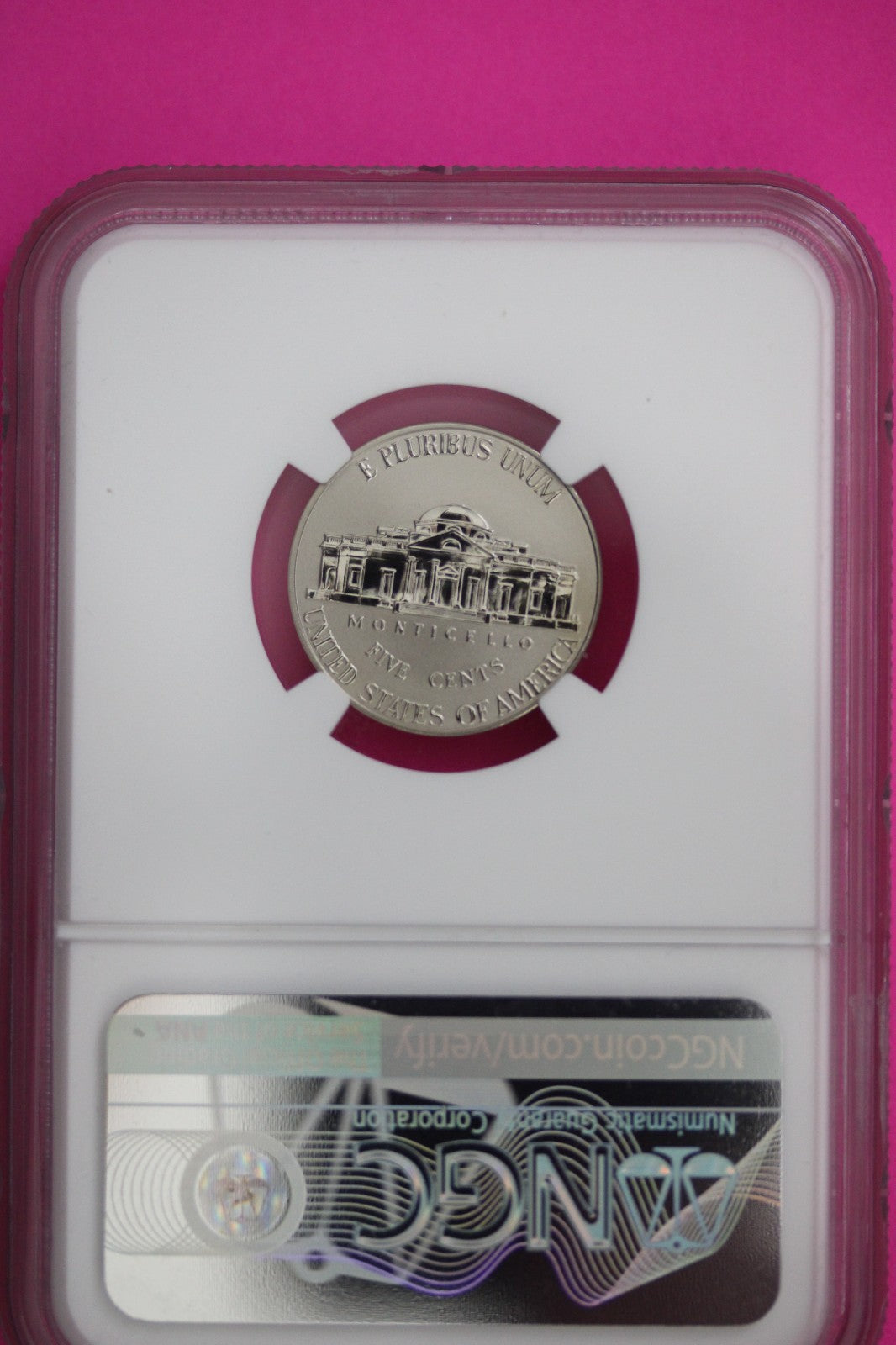 2018 S PF 70 Reverse Proof Jefferson Nickel 1 Coin From a Proof Set NGC Slab 313