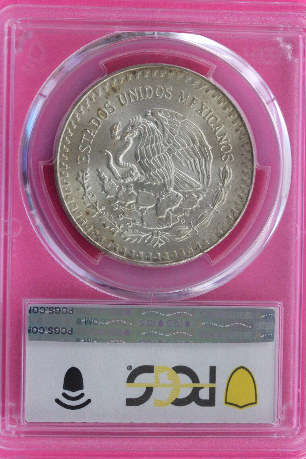 Toned 1985 MS 68 Libertad Mexico 1 OZ Silver Coin PCGS Certified Authentic 112