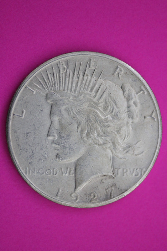 1927 P Peace Silver Dollar LIberty Coin Guaranteed Authentic U.S.A. Seller 1953